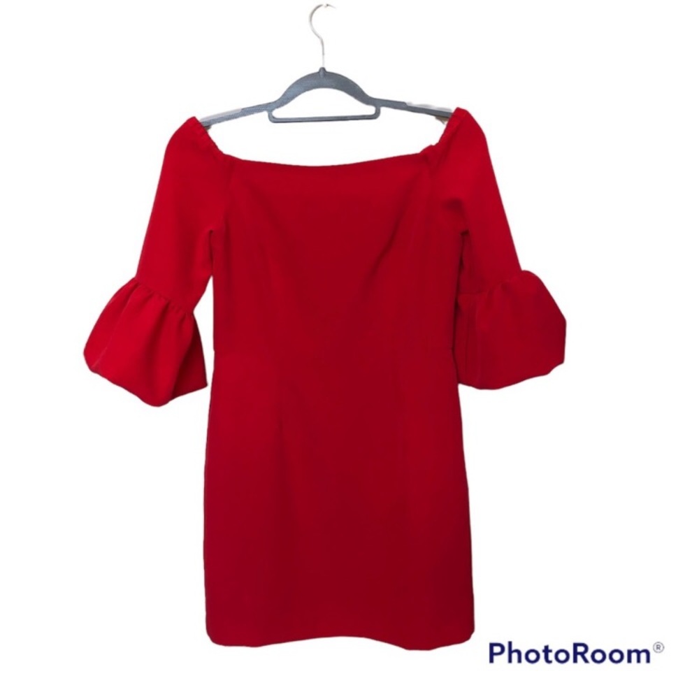Milly Minis Off-Shoulder Red Mini Cocktail Dress Size 16